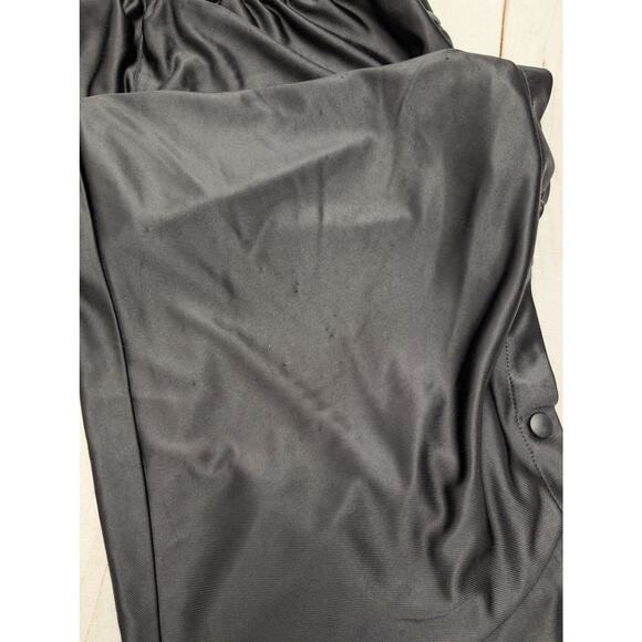 Vintage Nike tear away snap leg black straight track pants Y2k - Picture 4 of 8